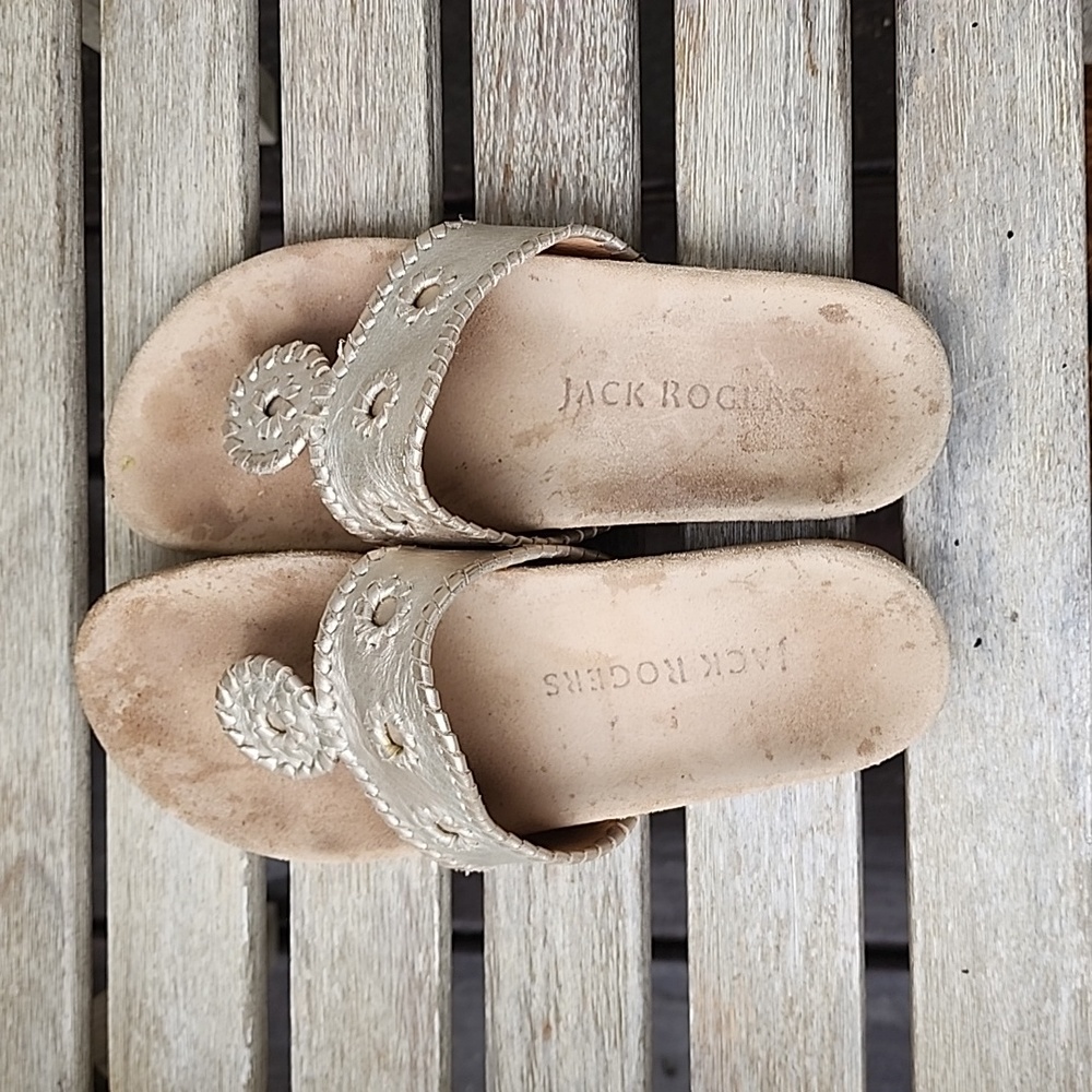 Jack Rogers sandals gold  7.5